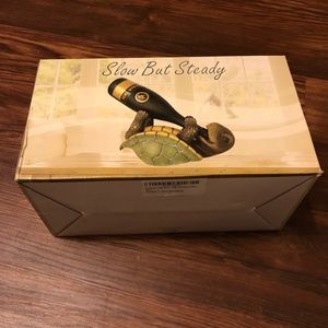 NWT DWK Slow But Steady Decor Poly-Resin Turtle Wine Bottle Holder